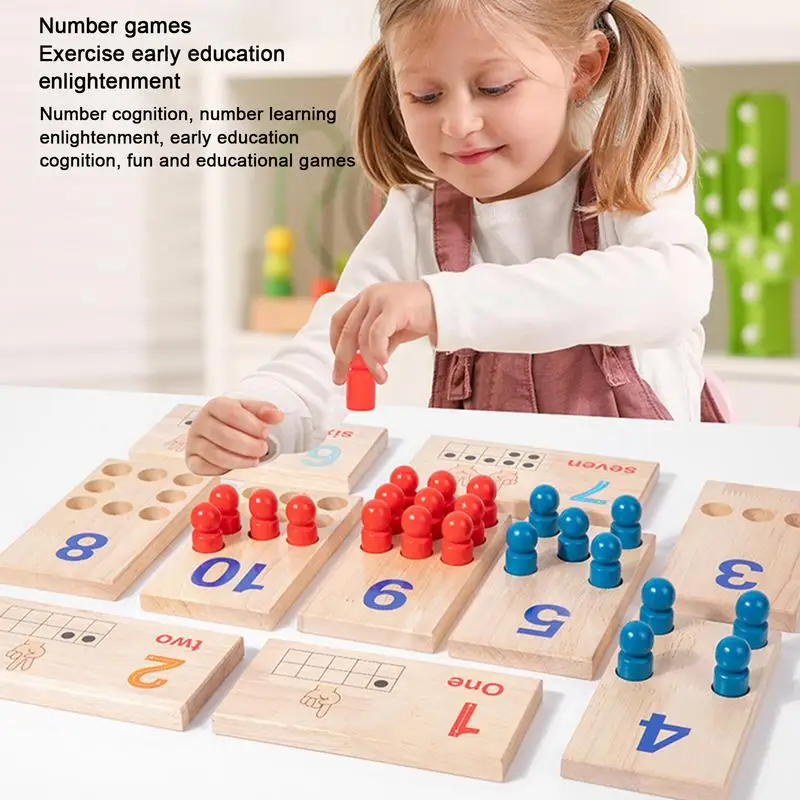 Math Learning Board Game Math Matching Educational Toy Math Matching Logic Game Preschool Educational Wooden Toys For Kids 3