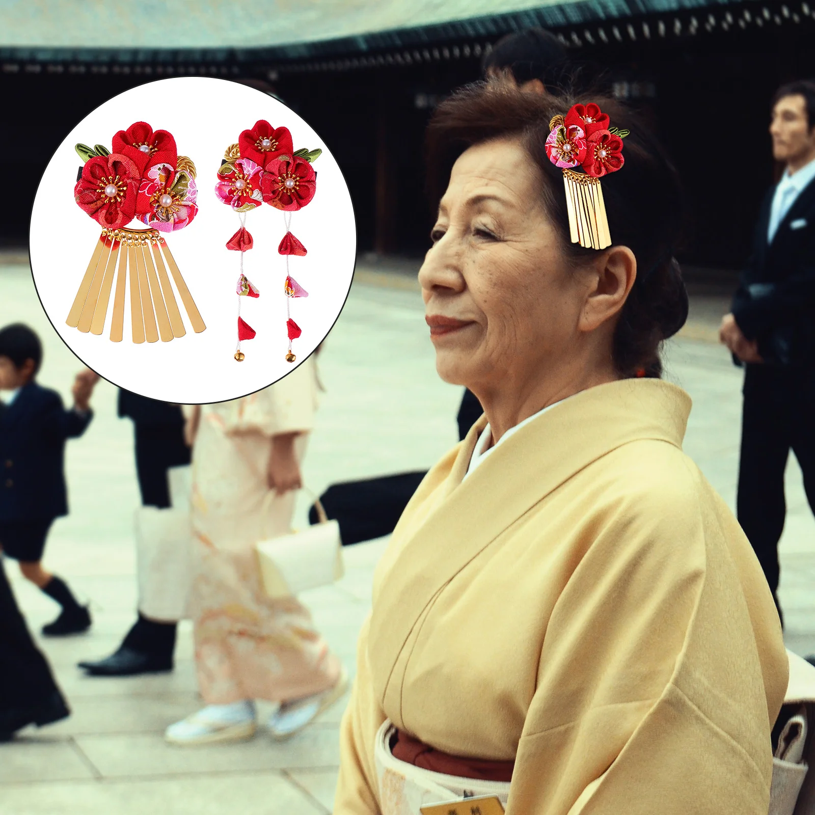 

2 шт., аксессуары для волос в форме цветка в китайском стиле, головные уборы в стиле ретро, подходят для вечеринки, косплей, фотографии, заколка для волос в стиле ретро