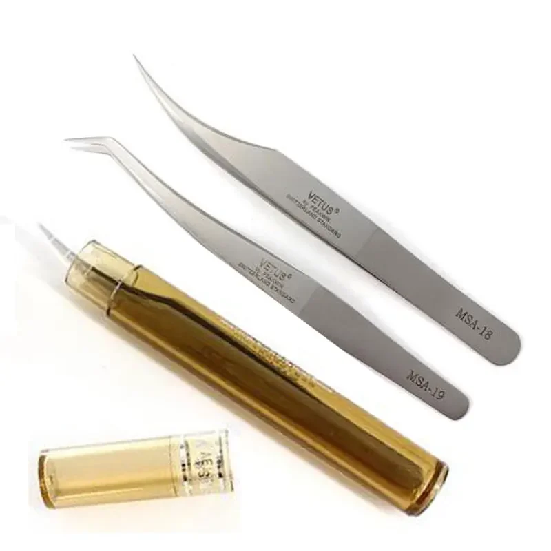 الفولاذ المقاوم للصدأ رمش تمديد الملقط مكافحة ساكنة حجم مروحة لاش أدوات ماكياج عالية الدقة جلدة الملقط