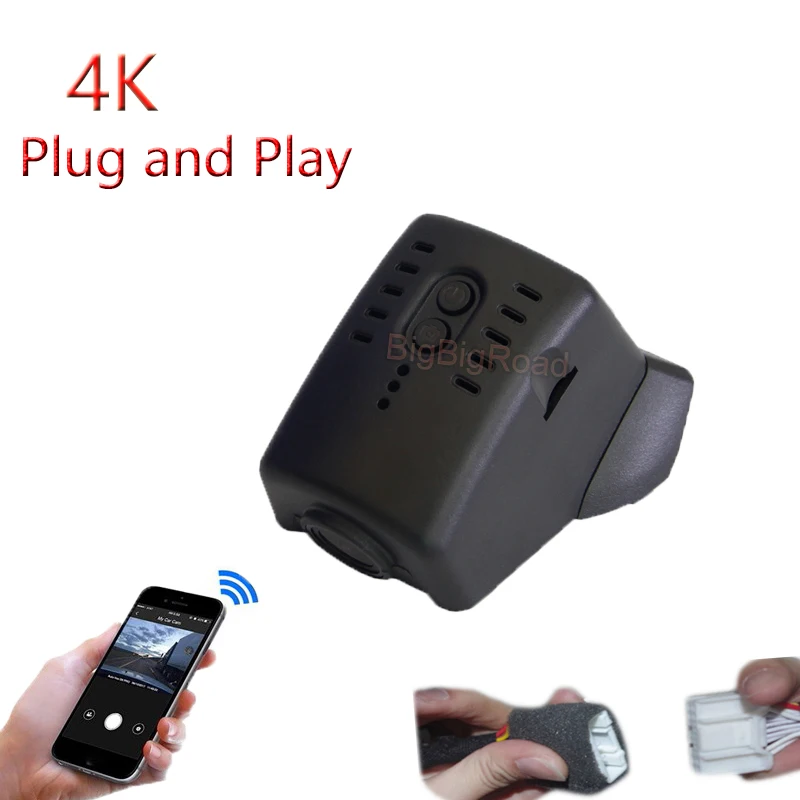 4K Plug And Play For Infiniti QX50 2018 2019 2020 Car Video Recorder Wifi DVR DashCam Camera FHD 2160P Night Vision