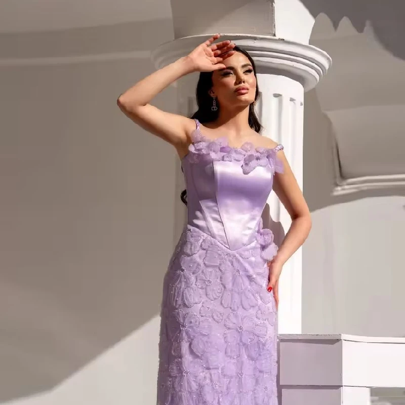 

Woman Elegant Luxury Prom Dresses Custom Made Evening Dresses 2025 Robe De Cocktail Femme Flowers Embroidery Fish Tail Gown