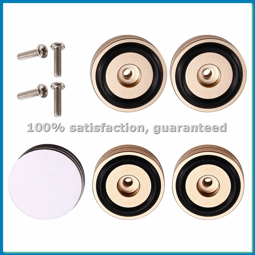 

Комплект из 4 золотых акустических опор HiFi (40x15 мм) для проигрывателей винила, усилителей и колонок - ABFB