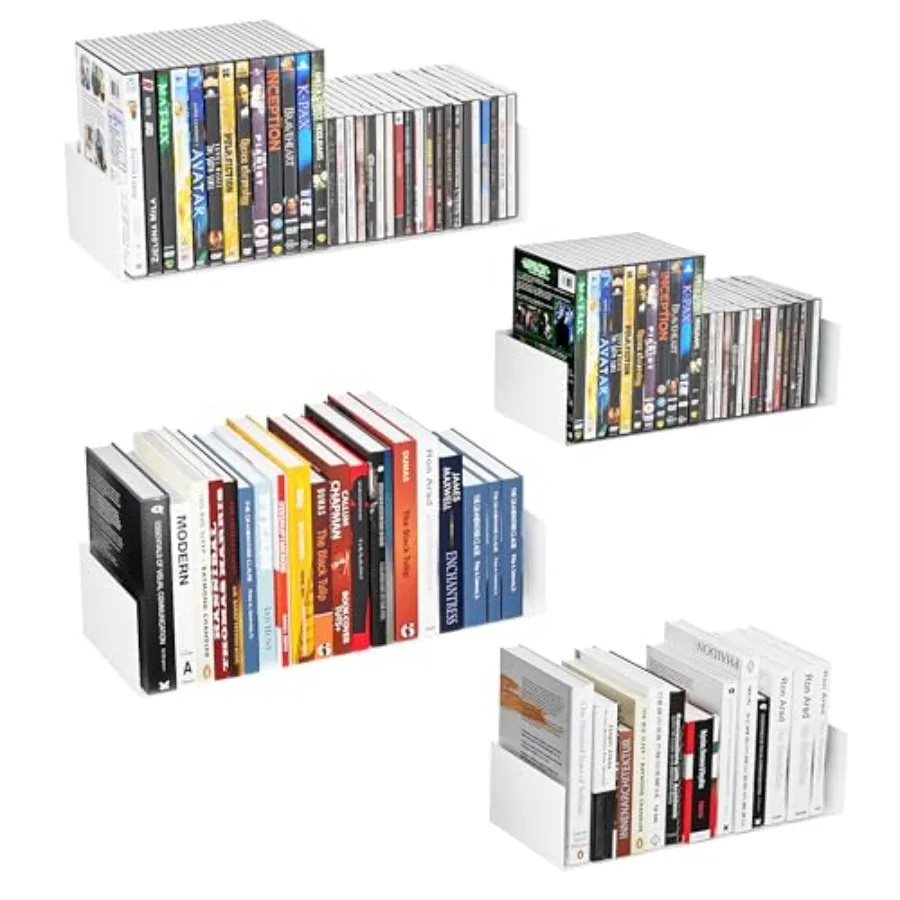 

Metal Bali Floating Wall Shelves 15.5IN for Storage and Decor Wall Mounted CD DVDandBooks Perfume Make up Storage Shelves Livin