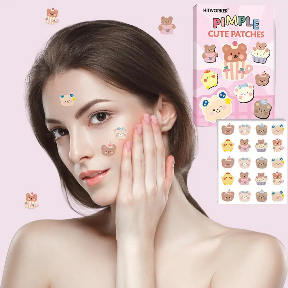Hydrocolloid Acne Patch Puistje Verwijdering Patches Leuke Cartoon Acne Sticker Voor Mee-eters Gesloten Comedonen Beauty Make-Up Tool