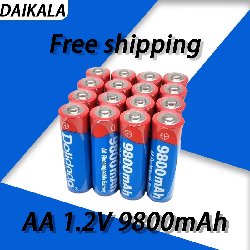 2026 New AA Rechargeable Battery2-100PCS 9800mah 1.5V New Alkaline Rechargeable Batery for Led Light Toy Mp3
