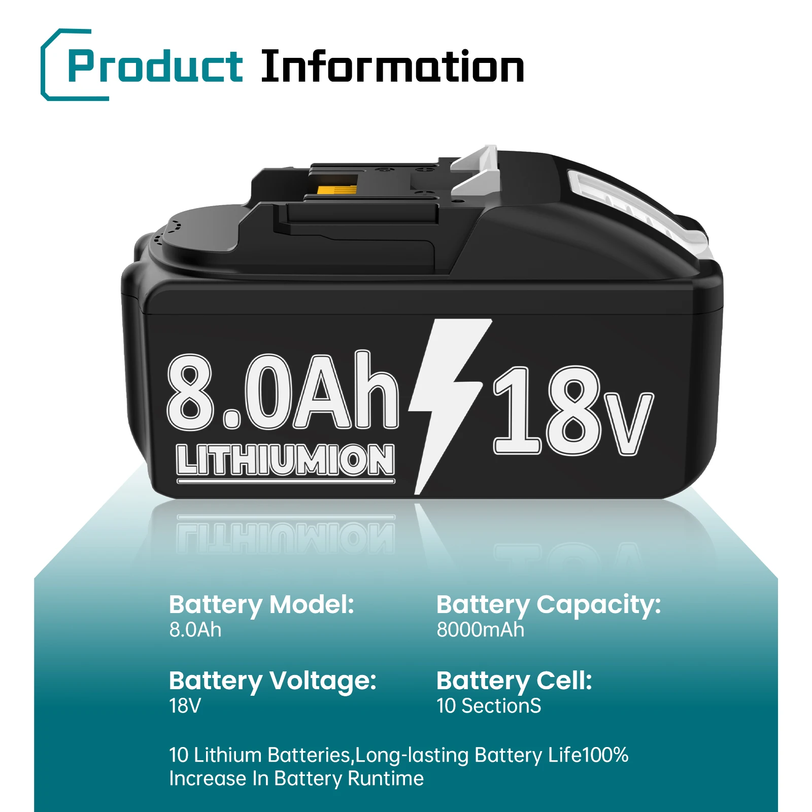 For Makita BL1830 18V Battery Rechargeable Battery 18650 Lithium-ion Cell Suitable For Makita Power Tool BL1860 BL1830 BL1840