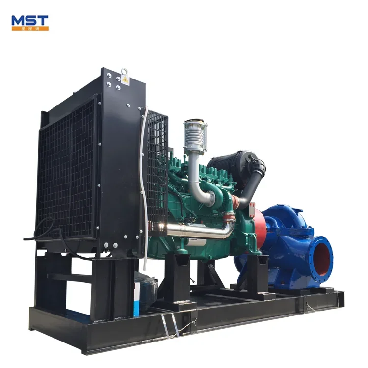 300hp electric motor drive double impeller centrifugal water pump for river