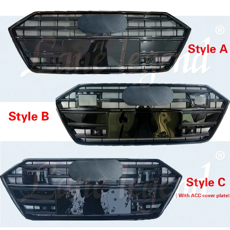 Accesorios para coche con emblema para Audi A7, parrilla frontal deportiva estilo S7, color negro brillante, 2019, 2020, 2021, 2022, 2023