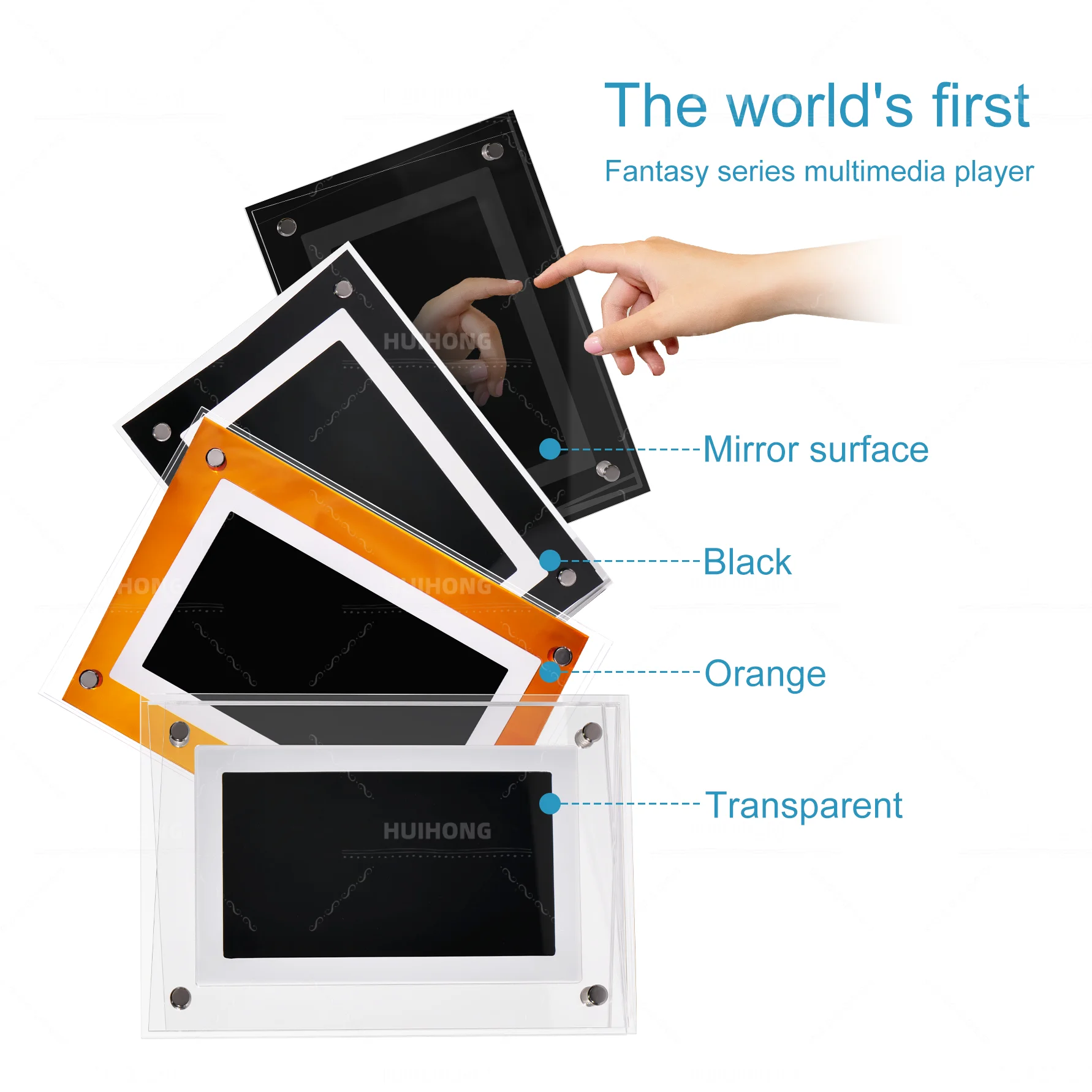 New Style The World's First Memorial Colorful NFT Transparent Electronic Album Digital Acrylic Player Motion Video Photo Frame