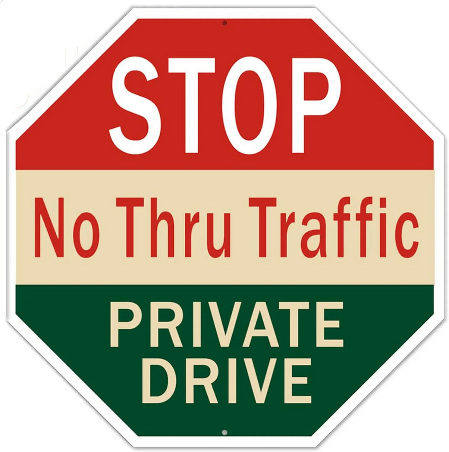 SmartSign Security Alert Sign Octagon Stop Warning Sign Rust Free UV Protected Metal Tin Signs Indoor/Outdoor Use 12x12 Inches