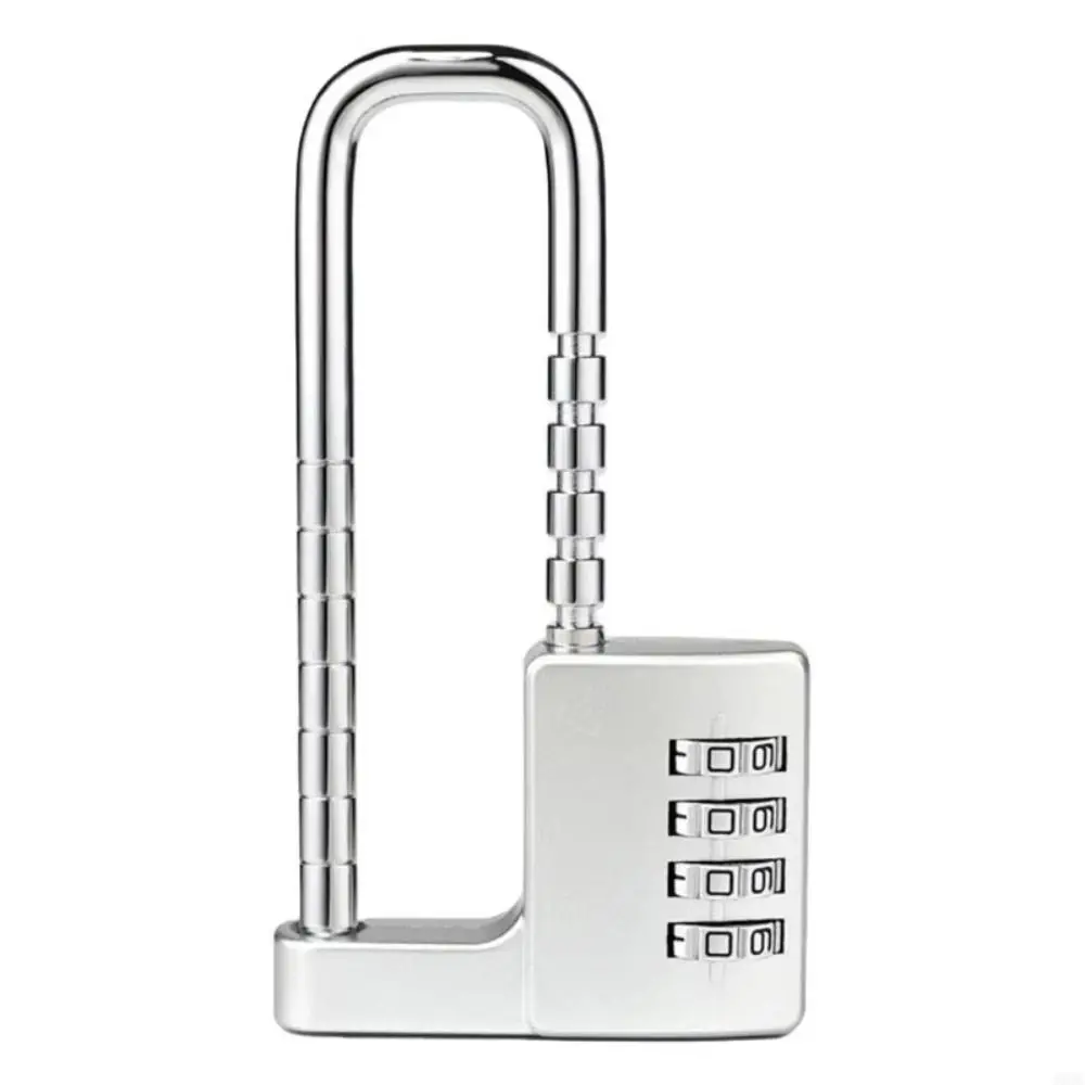 

Retractable Adjustable Lengthened U-shaped Lock Security 4Digit Combination Padlock Changeable U-shaped Code Lock File Cabinet