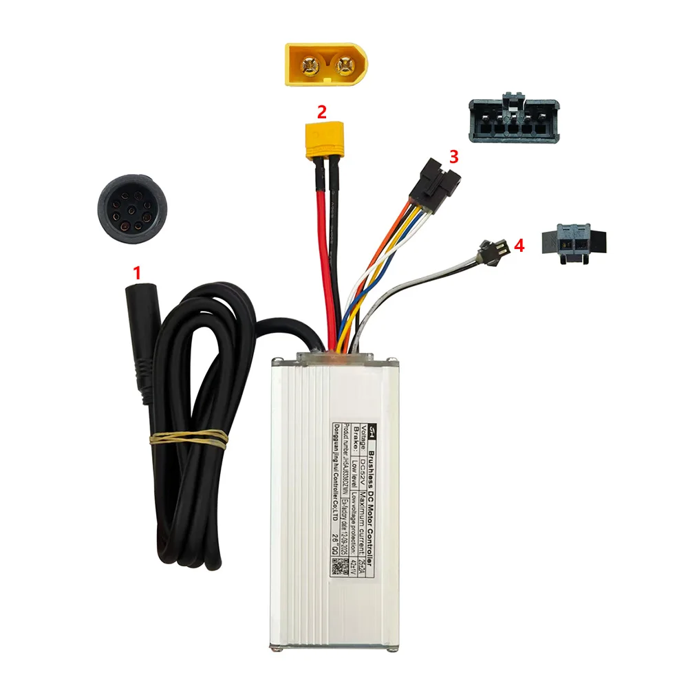 

Ebike Brushless Motor Controller JH5AJ6338DZMN 52V 25A for Electric Scooters Speed Parts MTB Accessories Speed Controller
