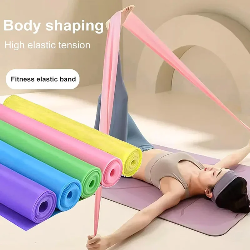 

1.5Meter Yoga Elastic Band Stretch Rubber Fitness Exercise Resistance Band Portable Skin Friendly Elastic Band for Pilates Rehab