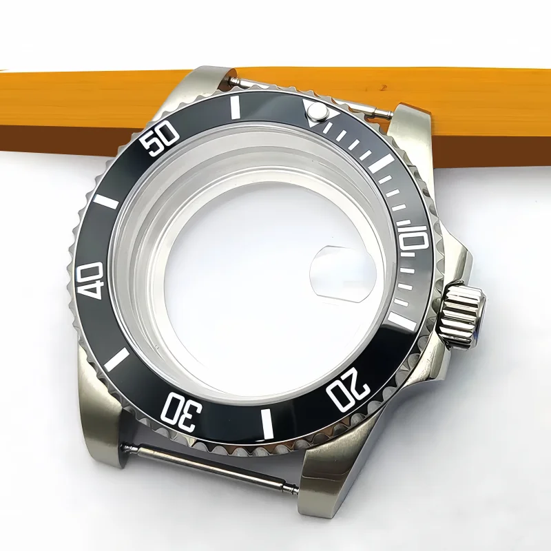 NH35 Watch Case 40mm Stainless Steel Case Sapphire Glass Waterproof Mechanical Watch Modification Parts NH35/NH36 Movement Case