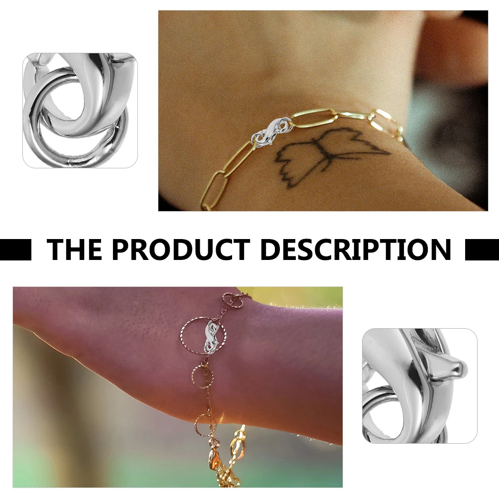 

6pcs Metal Lobster Claw Clasps Durable DIY Jewelry Material Bracelet Necklace Connectors Easy Install Handmade Accessories