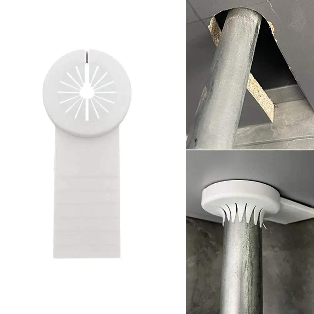 Sink Faucet Decorative Cover Self-adhesive Drain Pipe Cover White Plastic Guards for Drainage Pipe Home Kitchen Drain Fittings