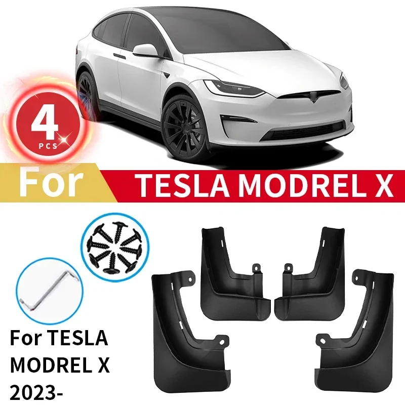 

For Tesla Model X 2023 Mudguards Mud Flaps High quality MudFlaps Splash Guard Front Rear Fender Car Accessories