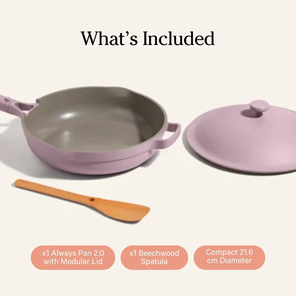 

Mini Always Pan (1.2 Qt) Nonstick, Toxin-Free Ceramic Cookware Safe for Oven, Induction & All Cooktops up to 450°F | Lavender