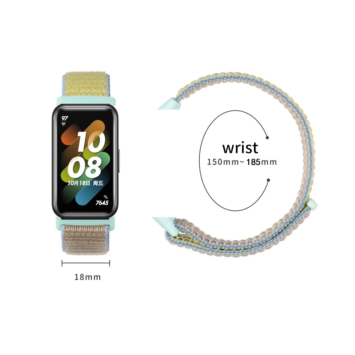 Nylon loop Strap Para Huawei banda 7 Sport Smartwatch acessórios Pulseira de Substituição Ajustável correa Para Huawei watch band 7