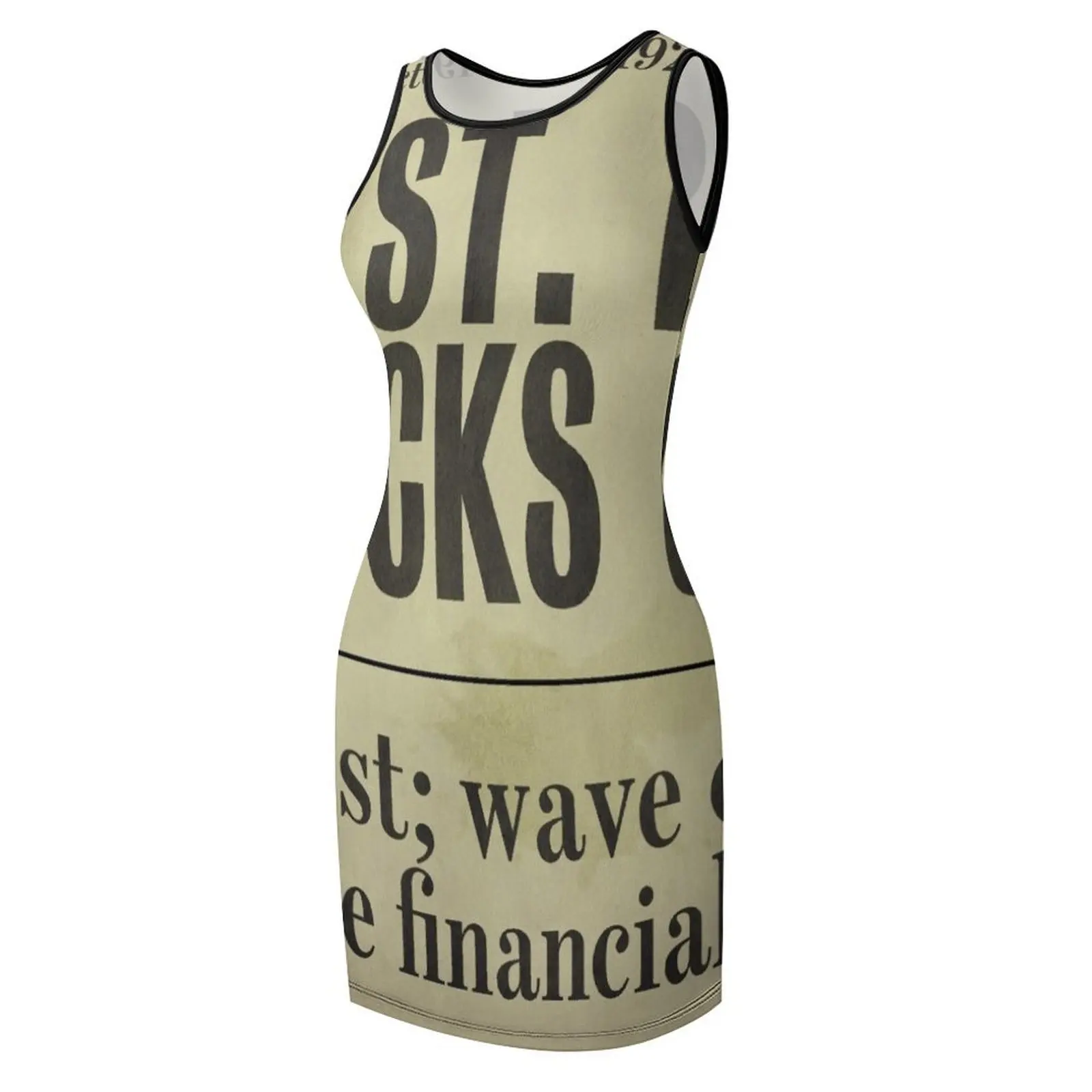 1929 فستان صيفي بدون أكمام من Wall Street Stock Market Crash للنساء فستان صيفي نسائي فستان صيفي للنساء 2025