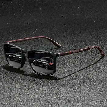 男性と女性のためのヴィンテージ偏光サングラス,カラフルなストライプ,運転,釣り,デザイナーブランド,UV400,ファッション