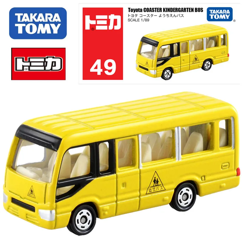 Takara Tomy Tomica Toyota Coaster Bus School Bus Scale 1/89 Mini Die-cast Alloy Car Model Children's Toy Christmas Birthday Gift