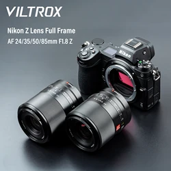 Viltrox-ニコンzマウントカメラ用フルフレームプライムレンズ、24mm、35mm、50mm、85mm、f1.8、自動フォーカス、大口径、z6 ii、z7、z50、zfc