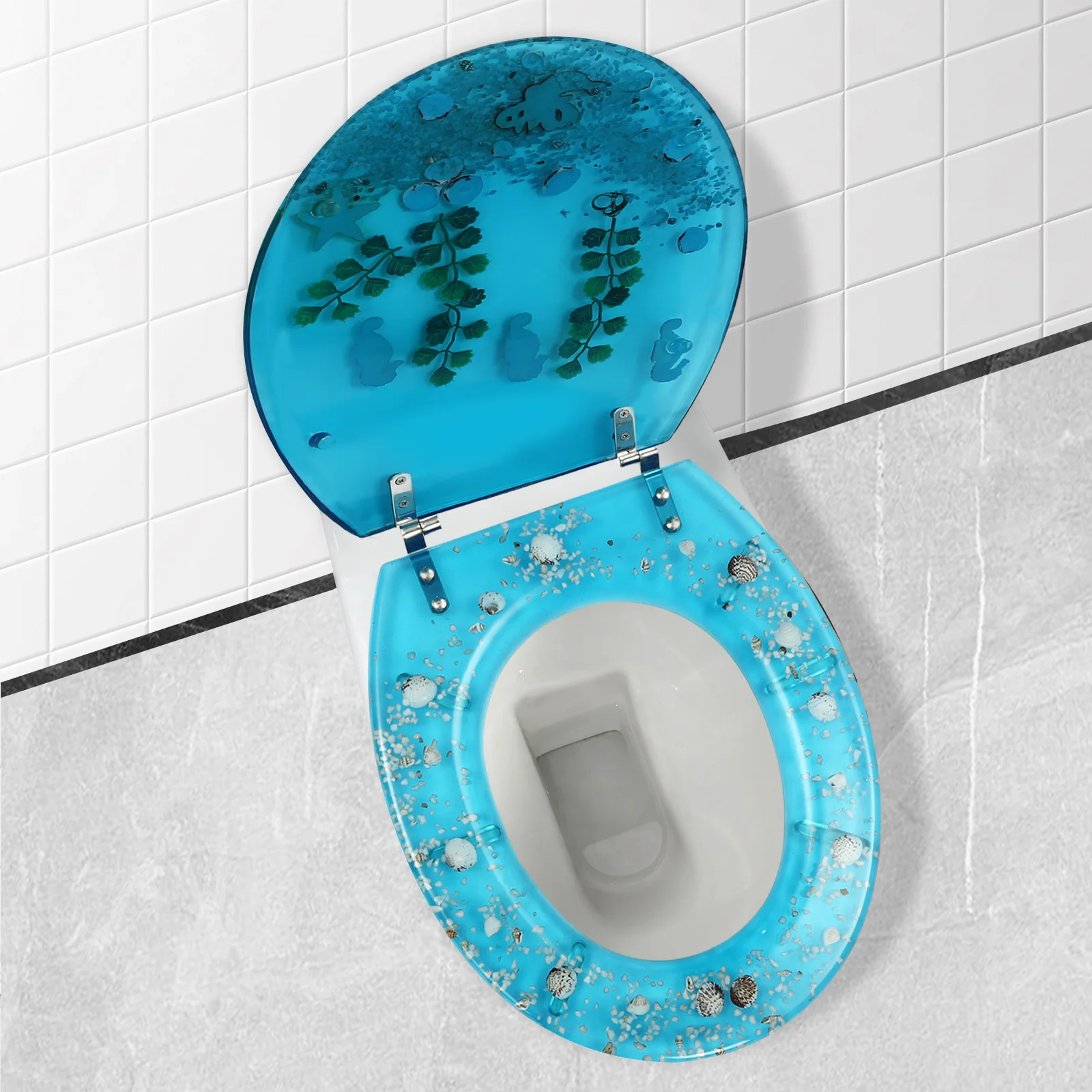 

‎Indoor Space-saving Resin Toilet Seat Multifunctional Toilet Seat for U- V- O-shaped Toilets Homes Bedrooms Companies