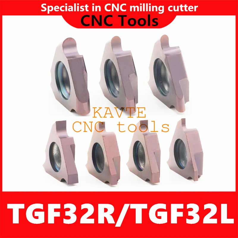 

HOT 10PCS Vertical Series Circular groove/flat groove TGF32R TGF32L 050-300 CNC Lathe Turning Tools Carbide Grooving Inserts
