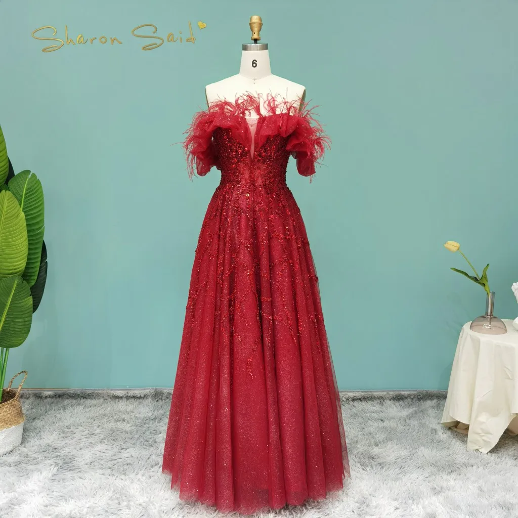 샤론 사이드 럭셔리 두바이 깃털 실버 이브닝 원피스, 롱 골드 라일락 여성 포멀 파티 원피스, 결혼식 하객 SS081 맞춤형