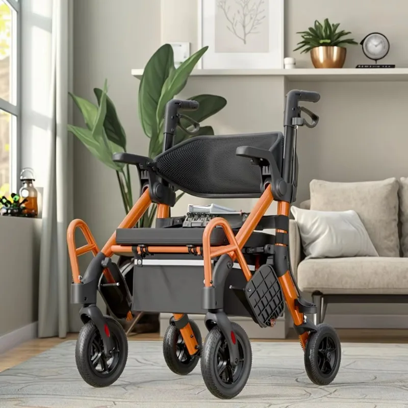 Light Folding Portable Smart Lithium   Powered Mobility Aid High Load Capacity for Elderly