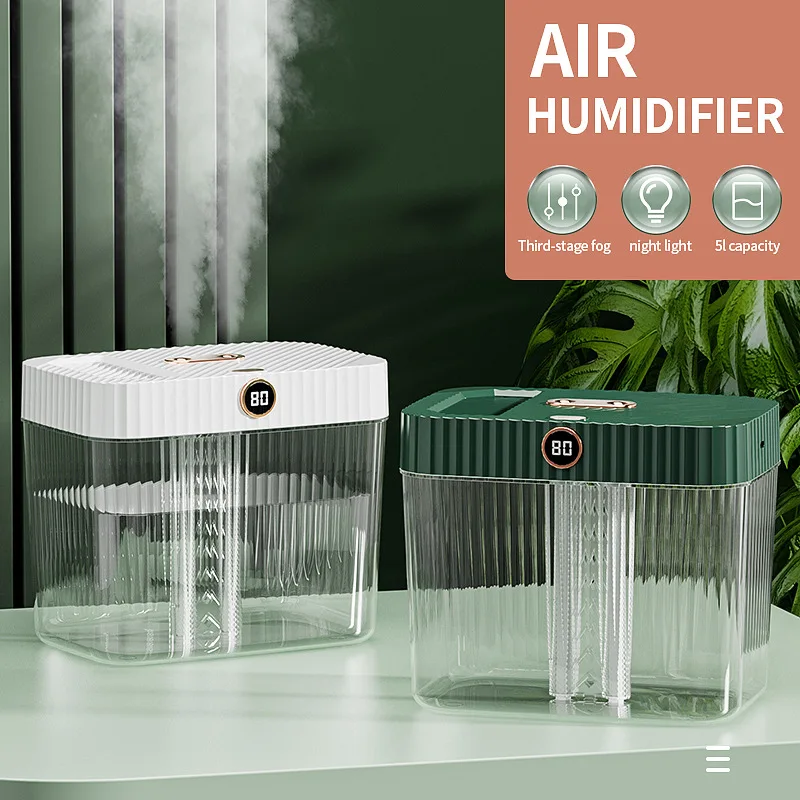 5L Air Humidifier Double Nozzle Fragrance diffuser With LCD Display Large Capacity Aroma Essential Oil Diffuser For Home Bedroom