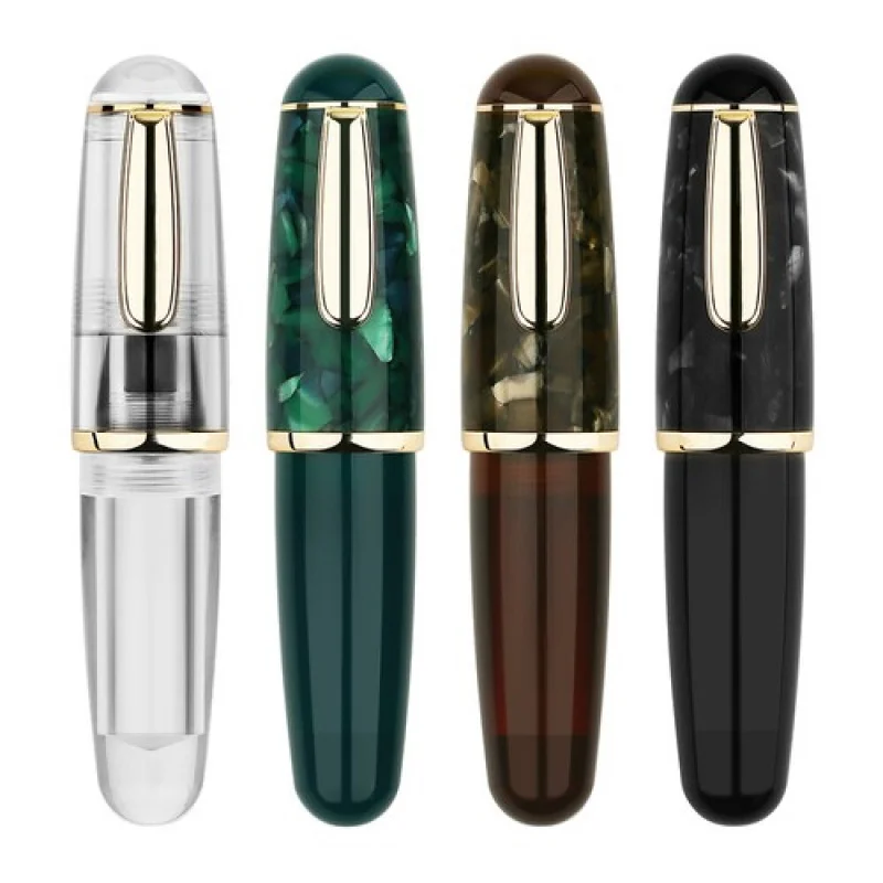 A+ MAJOHN Q1 Short Dropper Fountain Pen Resin Cute Ink Pen EF/F for Office Writing