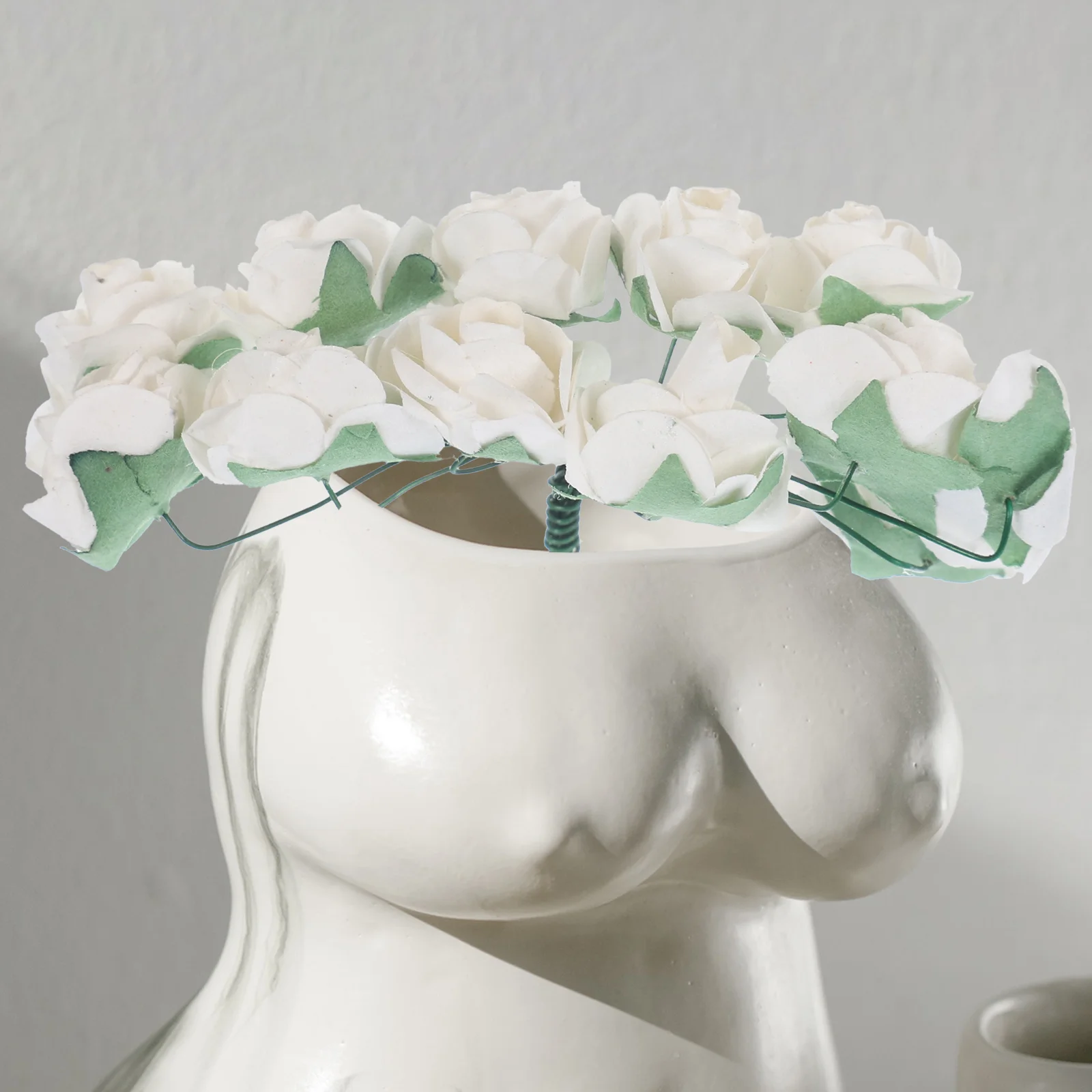 

144pcs Artificial Rosespaper Rose Bouquet Wedding Decoration Diy Craft Flowers Bulk Home Restaurant Scene Ornament