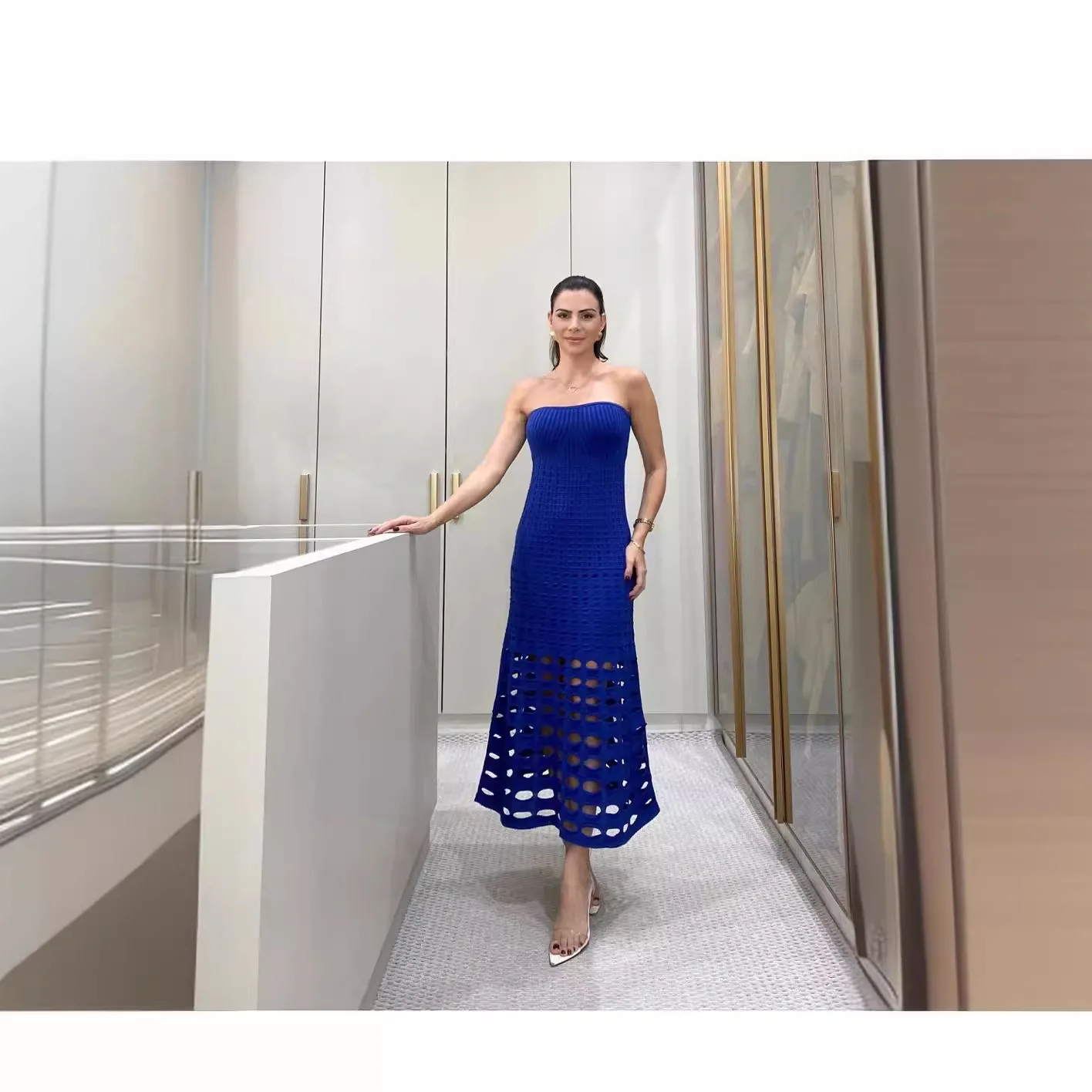 Spring And Summer New Tube Top One-step Dress Seaside Sexy Tight Dress