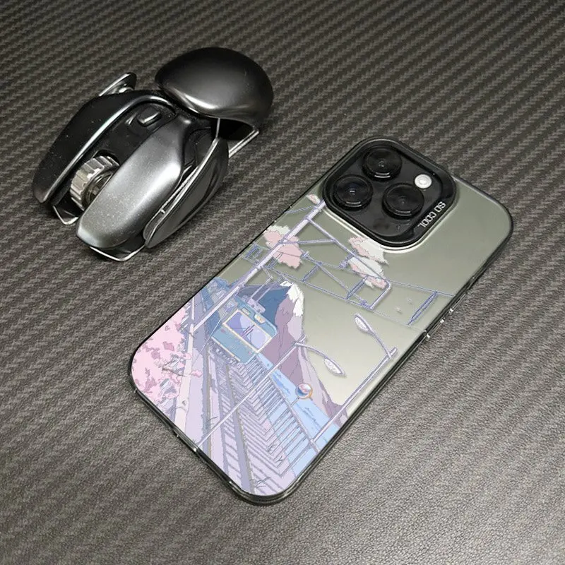 ساكورا شاطئ البحر الترام في اليابان جراب هاتف آيفون 17 16 15 14 13 12 11 برو ماكس XS XR X 7 8 Plus 16E 17 Air 13 غطاء صغير Fundas