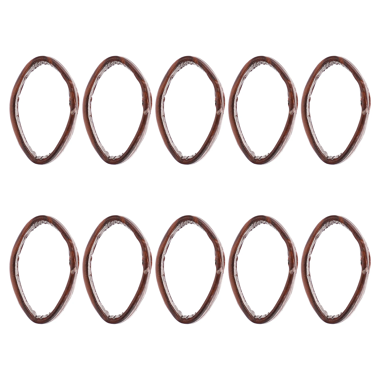 

10 Pcs Black Table Ring Bezel Watch Band Strap Loops Accessories Replacement Brown Parts