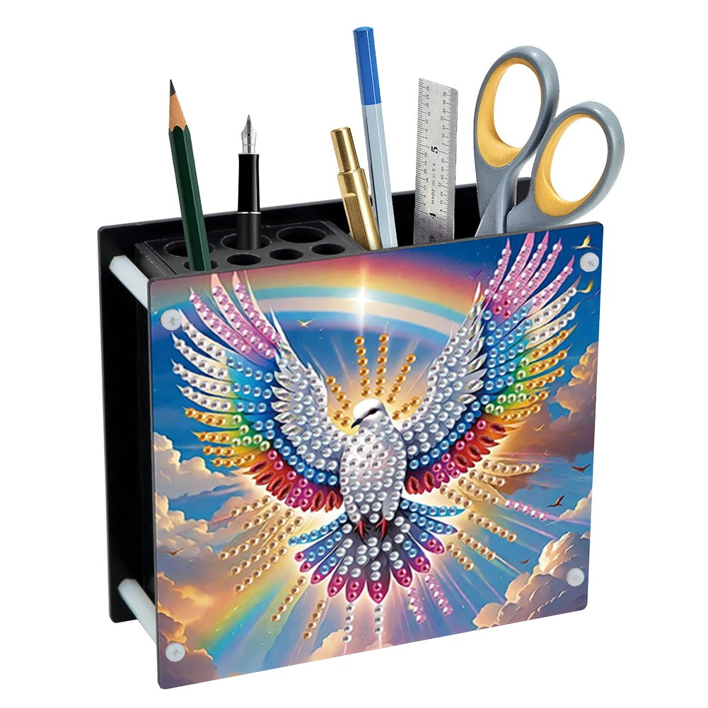 

Acrylic Special Shaped Diamond Painting Pencil Holder Rhinestones Pencil Organizer Diamond Embroidery Pen Holder Box for Aldults