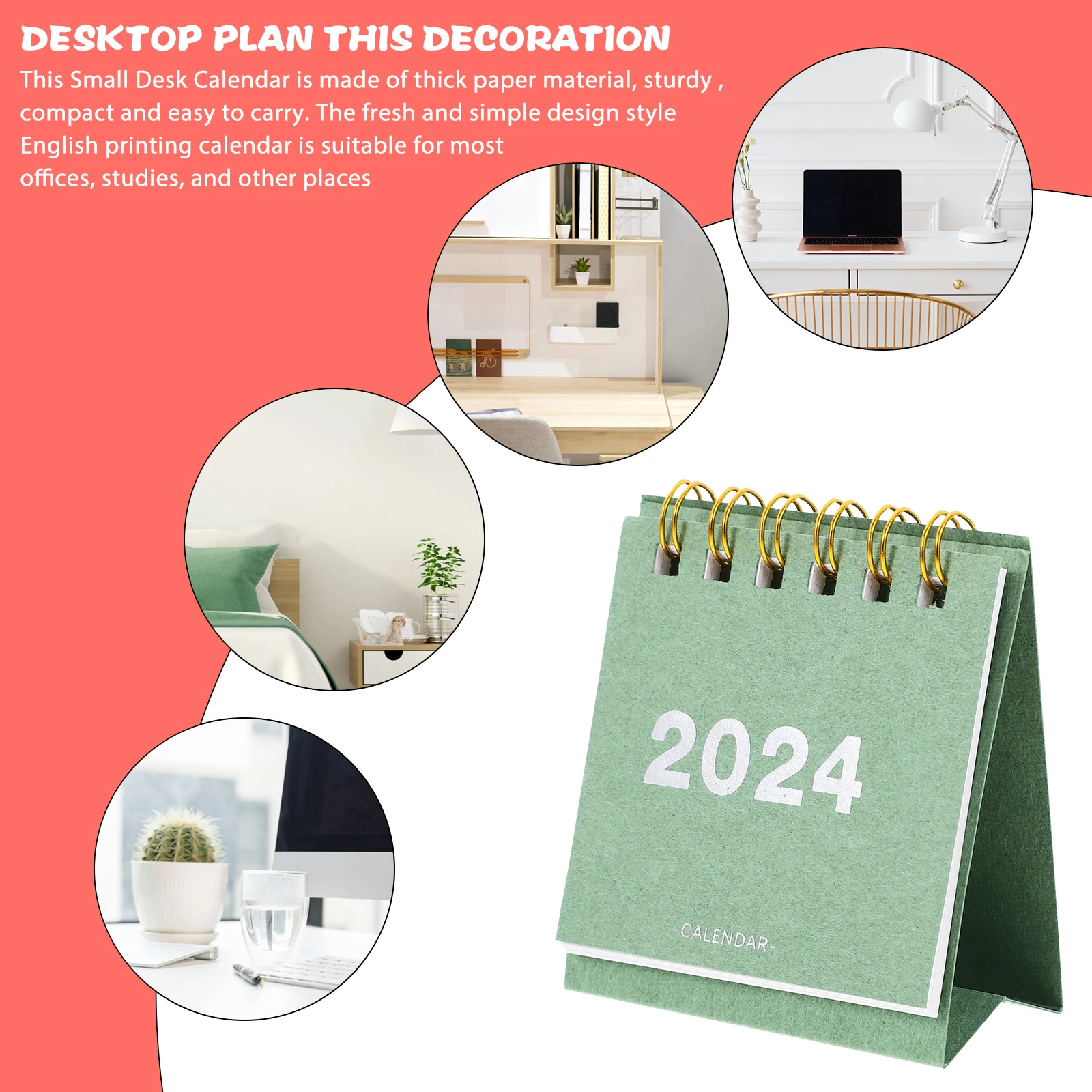 

Desk Calendar Desktop Calendars Paper Standing Small Decorate for Ornament Mini