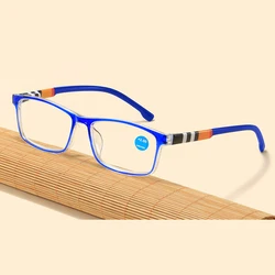 Men Ultra Light Reading Eyewear Fashion Printed Anti Blue Reading Glasses Women Spring Leg Presbyopic Glasses 1.0 To 4.0