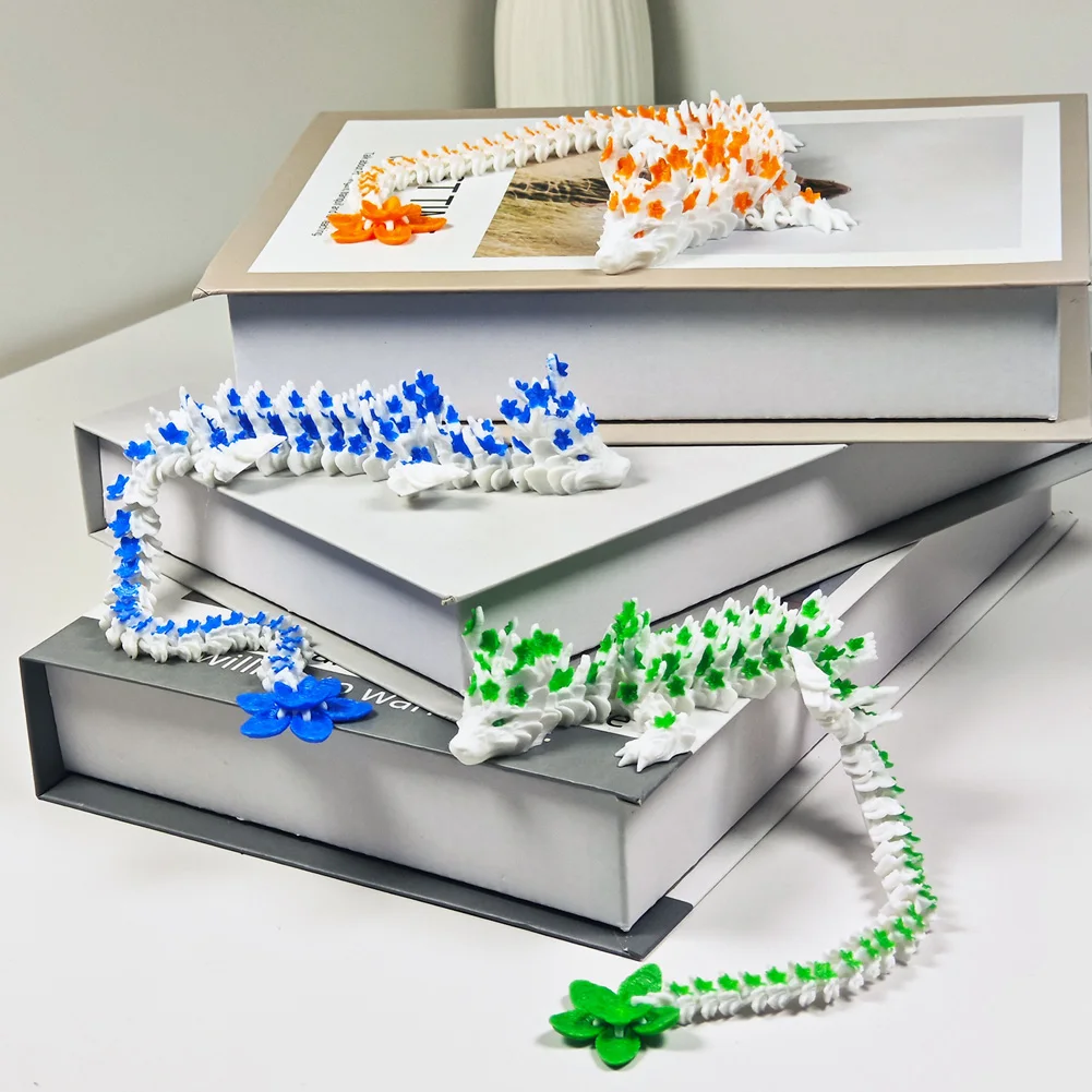 

3D Printed Colorful Dragon Ornament Home & Office Decoration Festival Gift for Boys & Kids