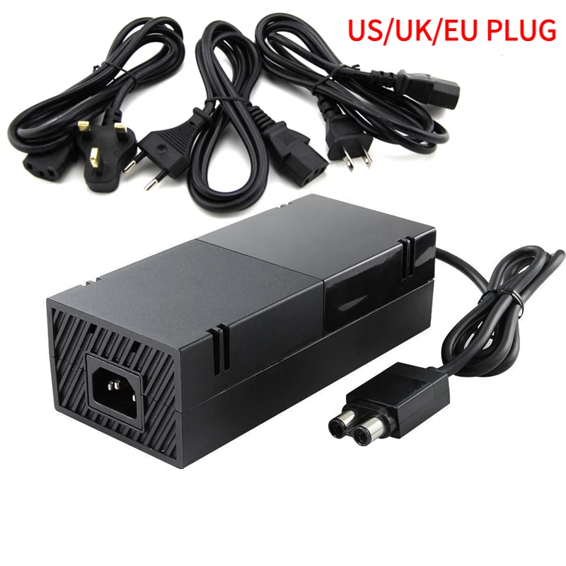 

100-240V AC Adapter Charger with Cable for Xbox One Console Power Supply AC Adapter Replacement Charger US /UK/ EU/EU Plug