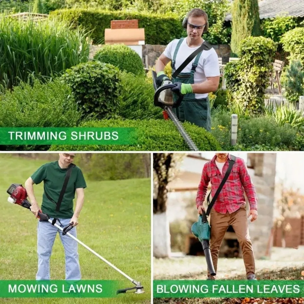 

Регулируемая длина, плечевой ремень для триммера, нейлоновый ремень, металлический зажим, ремень для прополки, универсальная посадка, эргономичный дизайн