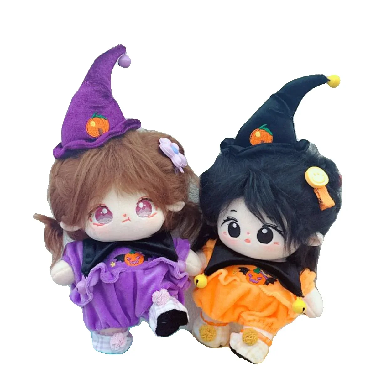 20cm Doll Clothes Halloween Costume Cosplay Dress Up Outfit Stuffed Dolls Change Dress Pumpkin Hat Clothes Suit Gift Toys