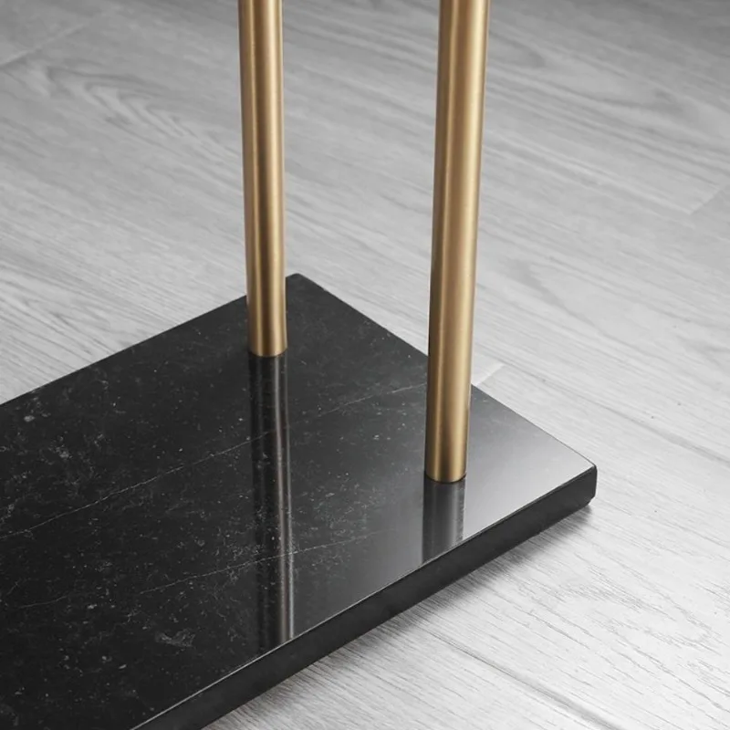 Non-punching brass marble towel rack, floor-to-ceiling towel bar bathroom rack