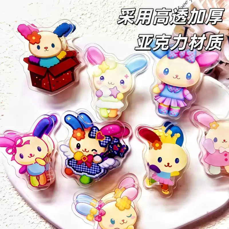Cartoon Usahana Double Sided Clip Acrylic Multi Functional Kawaii Anime Rabbit Student Memo Paper Clip Friend's Birthday Gift