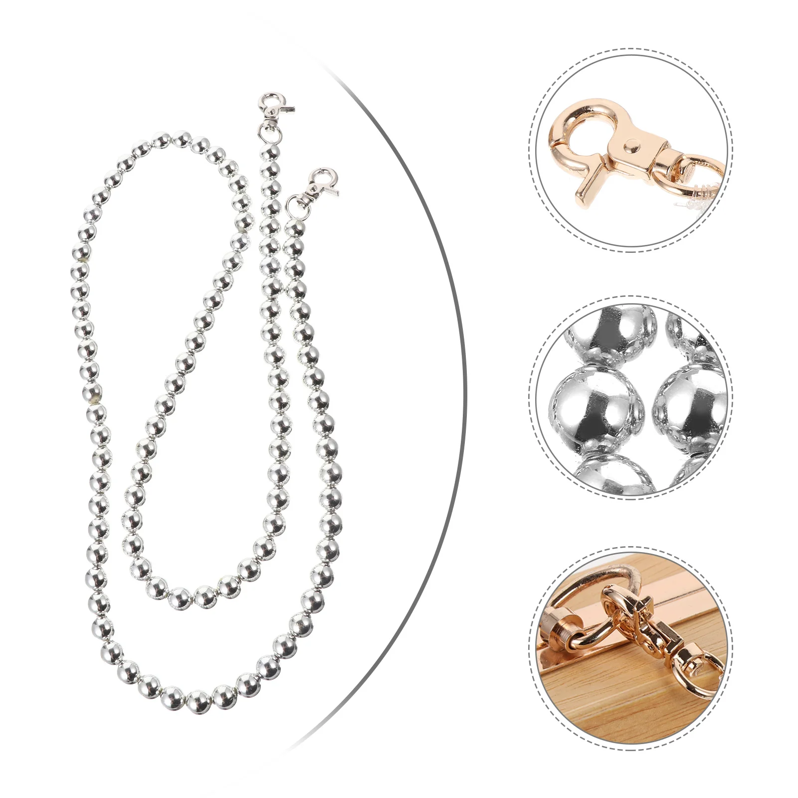 1Pcs Stylish Bag Chain Strap Fine Workmanship Hanging Buckle Design Replacement Shoulder Chain for Handbag Decoration