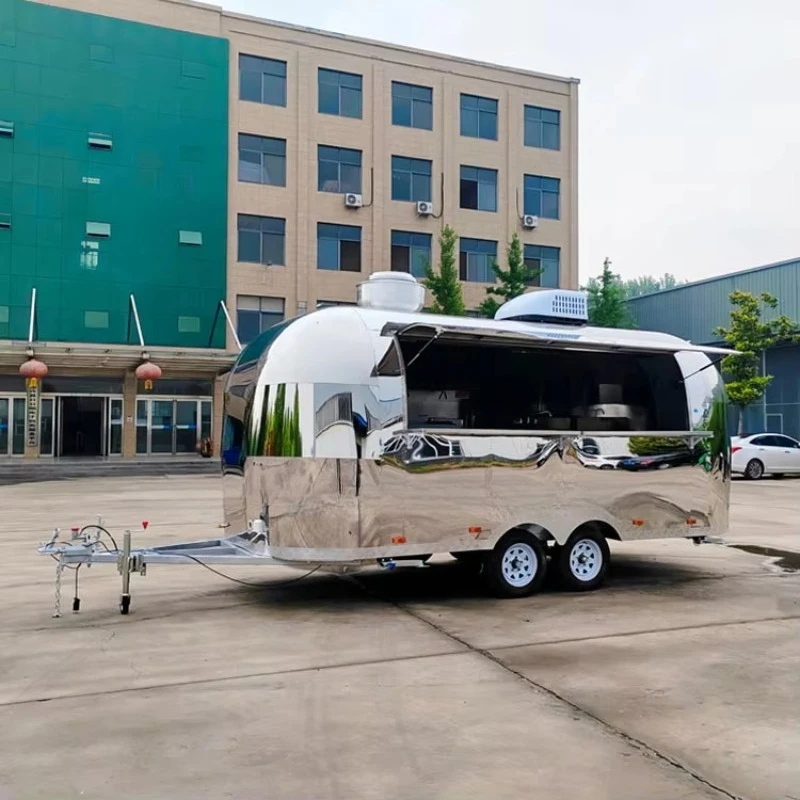 Fully Equipped Food Trailer  Ice Cream Pizza Food Truck Container Mobile Shop Truck