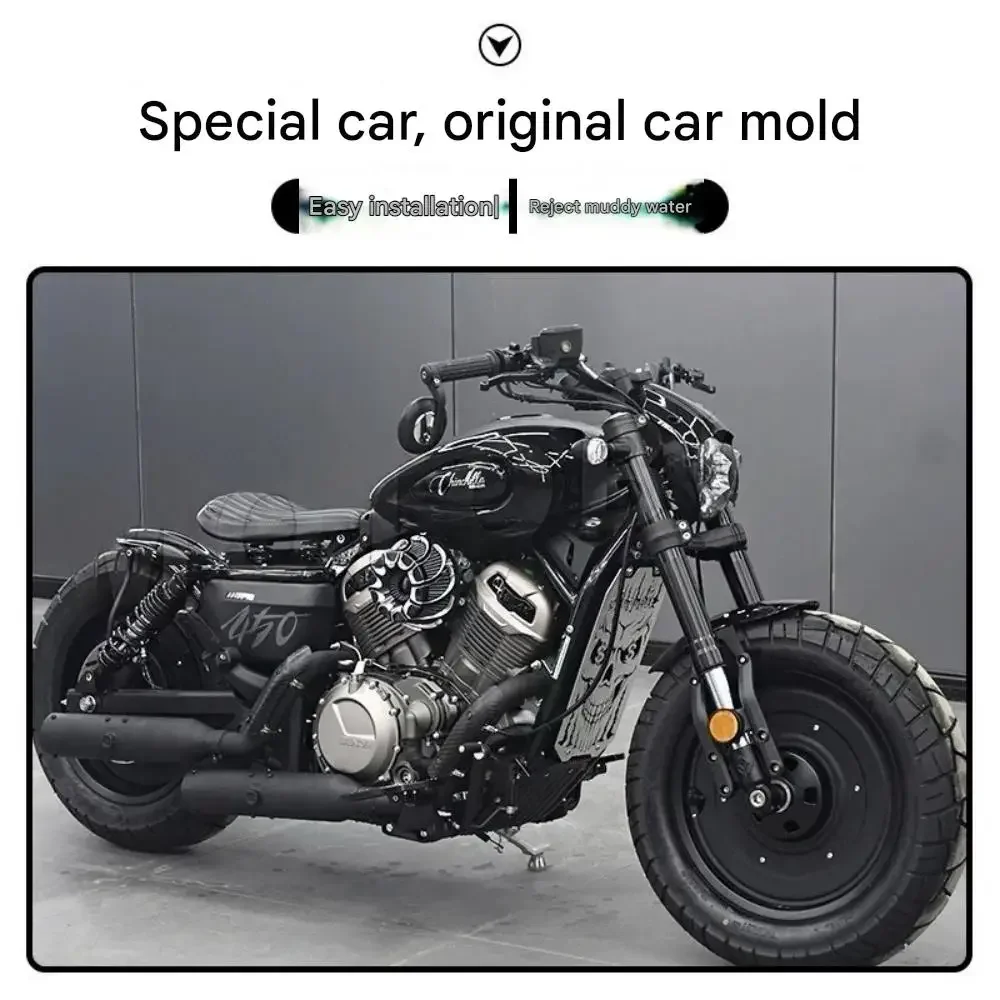 【Factory Direct】Motorbike Short Stainless Steel Front Mudguard Fit BENDA Jinjila 300 Jinjila 500