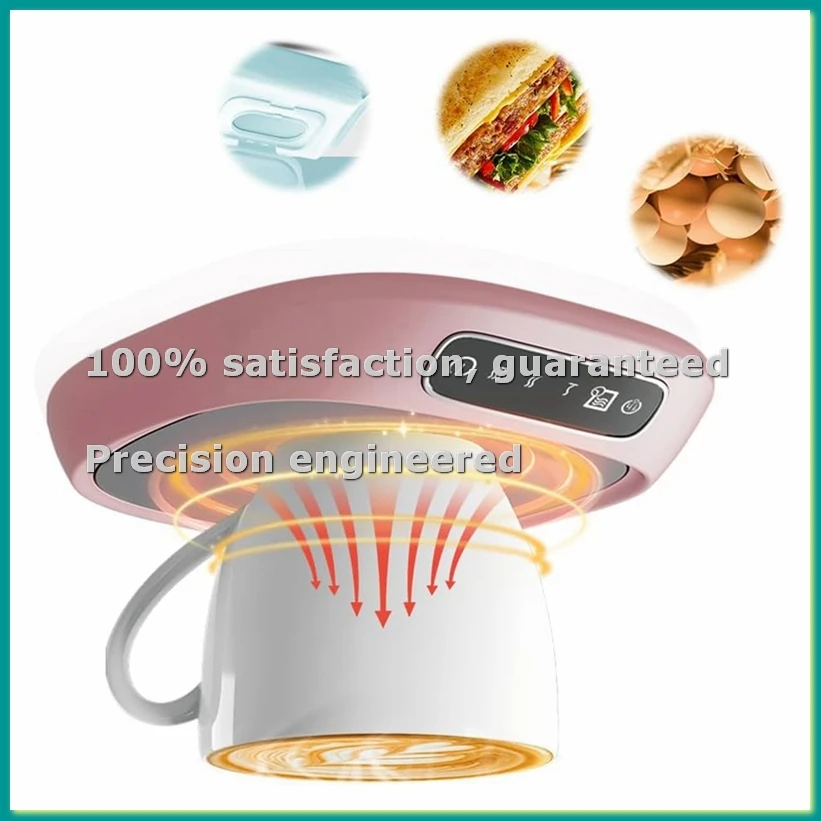 Smart Heating Coaster Office Hot Milk Coffee Tea Set Warm Coaster Home Desktop Constant Temperature Coaster White-A46I
